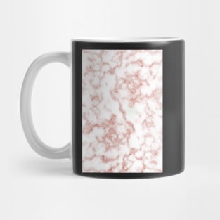 White Marble and Rose Gold Mug